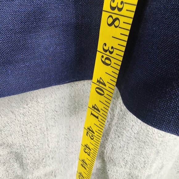 Womens Blue Jack Henry Linen Dress w/ Belt Button-Up Short Sleeve Size XL - Picture 7 of 8